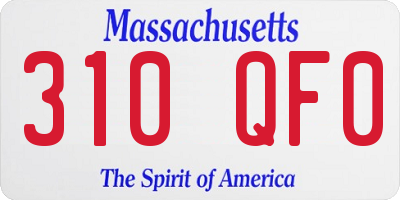 MA license plate 310QF0
