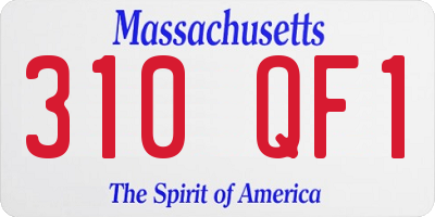 MA license plate 310QF1
