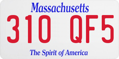MA license plate 310QF5