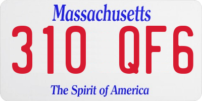 MA license plate 310QF6