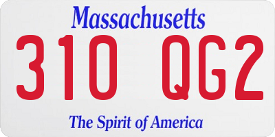 MA license plate 310QG2