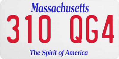 MA license plate 310QG4