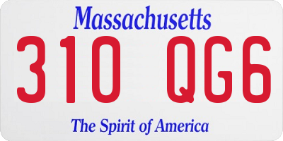 MA license plate 310QG6