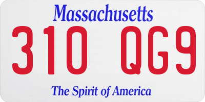 MA license plate 310QG9