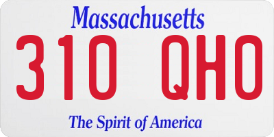 MA license plate 310QH0