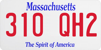 MA license plate 310QH2