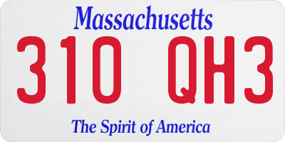 MA license plate 310QH3