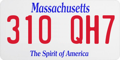 MA license plate 310QH7