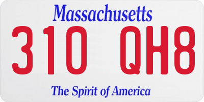 MA license plate 310QH8