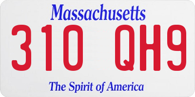 MA license plate 310QH9
