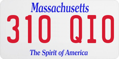 MA license plate 310QI0