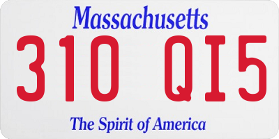 MA license plate 310QI5