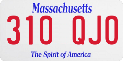 MA license plate 310QJ0