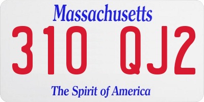 MA license plate 310QJ2