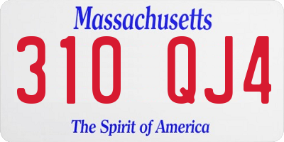 MA license plate 310QJ4