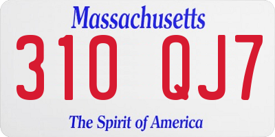 MA license plate 310QJ7