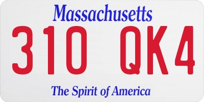 MA license plate 310QK4