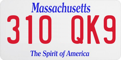 MA license plate 310QK9
