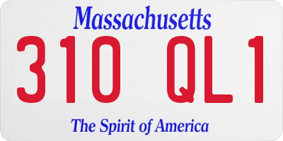 MA license plate 310QL1