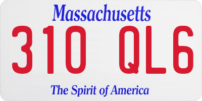 MA license plate 310QL6
