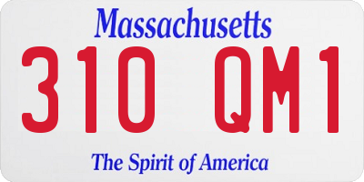 MA license plate 310QM1