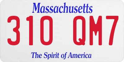 MA license plate 310QM7