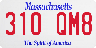 MA license plate 310QM8
