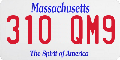 MA license plate 310QM9