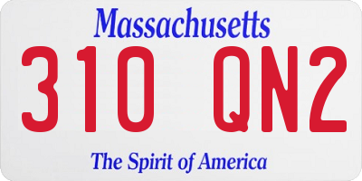 MA license plate 310QN2