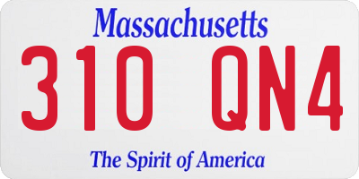 MA license plate 310QN4