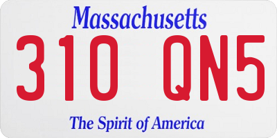 MA license plate 310QN5