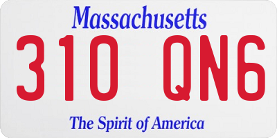 MA license plate 310QN6