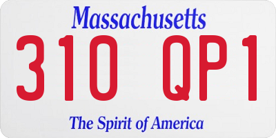 MA license plate 310QP1