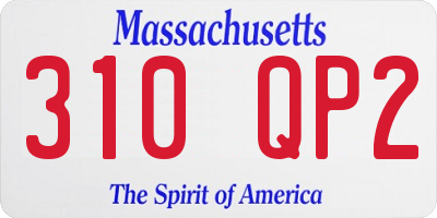 MA license plate 310QP2