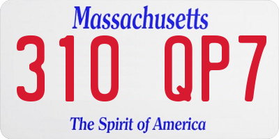 MA license plate 310QP7