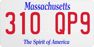 MA license plate 310QP9