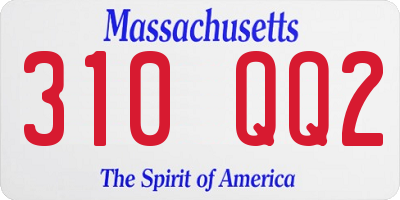 MA license plate 310QQ2