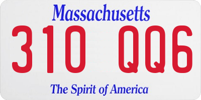 MA license plate 310QQ6