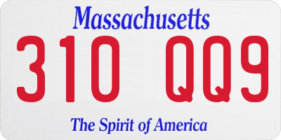 MA license plate 310QQ9