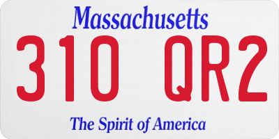 MA license plate 310QR2