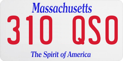 MA license plate 310QS0