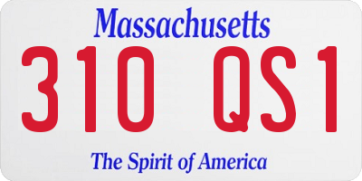 MA license plate 310QS1