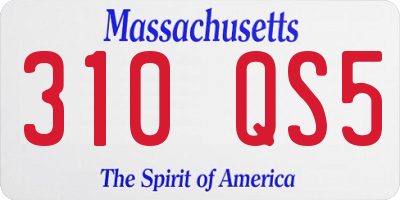 MA license plate 310QS5
