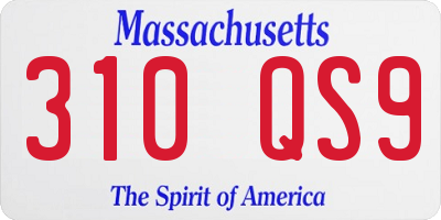 MA license plate 310QS9