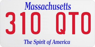 MA license plate 310QT0