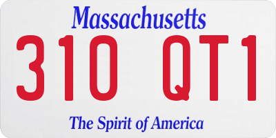 MA license plate 310QT1