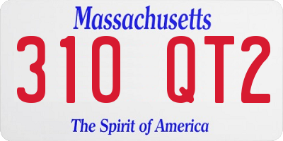 MA license plate 310QT2