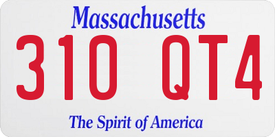 MA license plate 310QT4