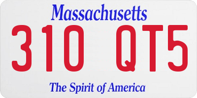MA license plate 310QT5