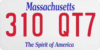 MA license plate 310QT7